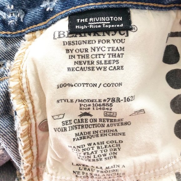 New Anthropologie Blank NYC Punch Line High Waisted Jeans Artsy Quirky Eclectic - Picture 6 of 9
